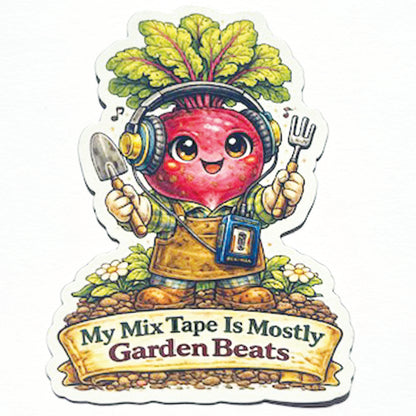 Beet Gardener Magnet – My Mix Tape Is Mostly Garden Beats | Garden Therapy™ Series
