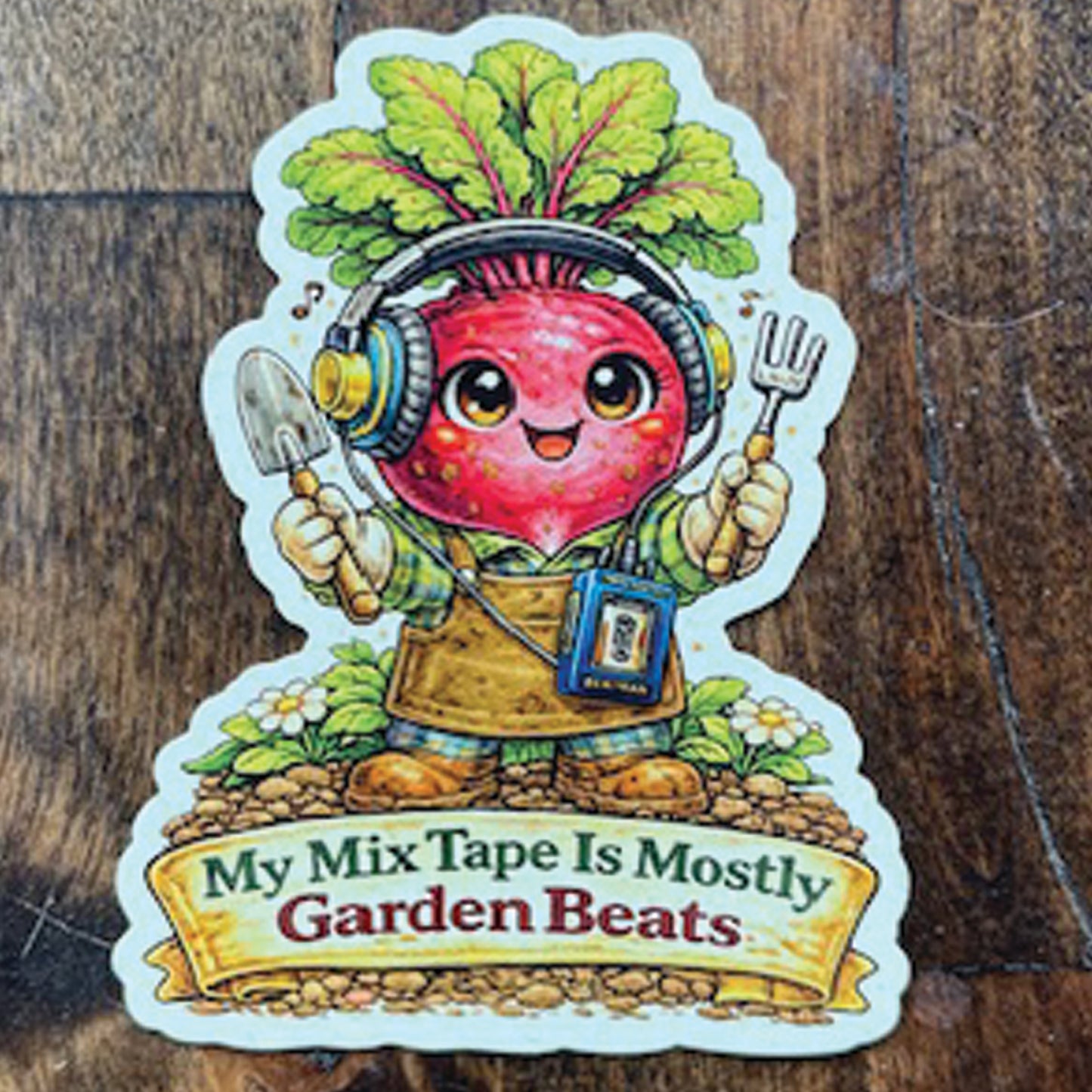 Beet Gardener Magnet – My Mix Tape Is Mostly Garden Beats | Garden Therapy™ Series