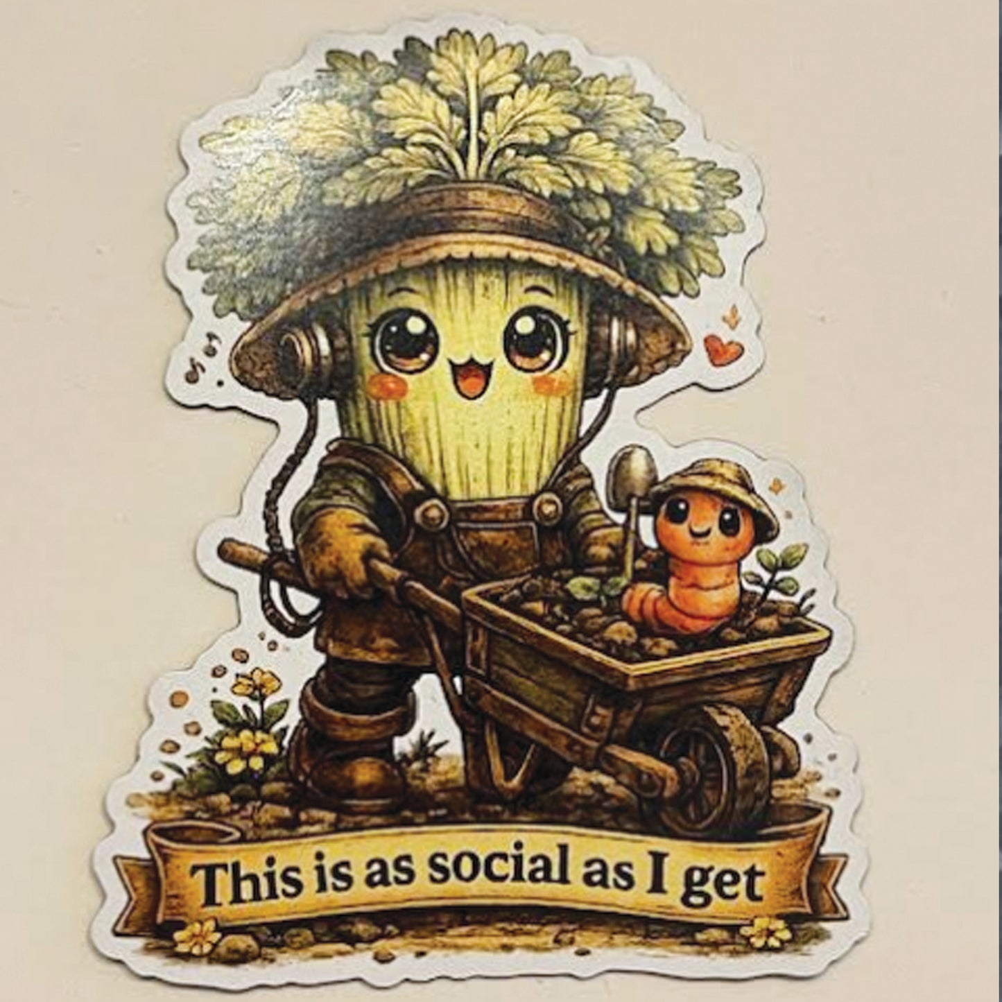 Celery Magnet — “This is as social as I get.” 🥬