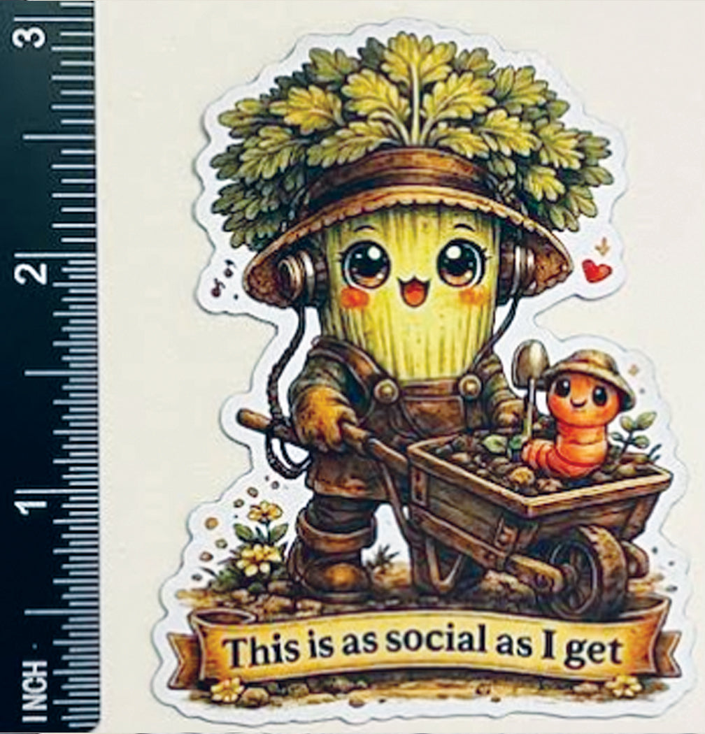 Celery Magnet — “This is as social as I get.” 🥬